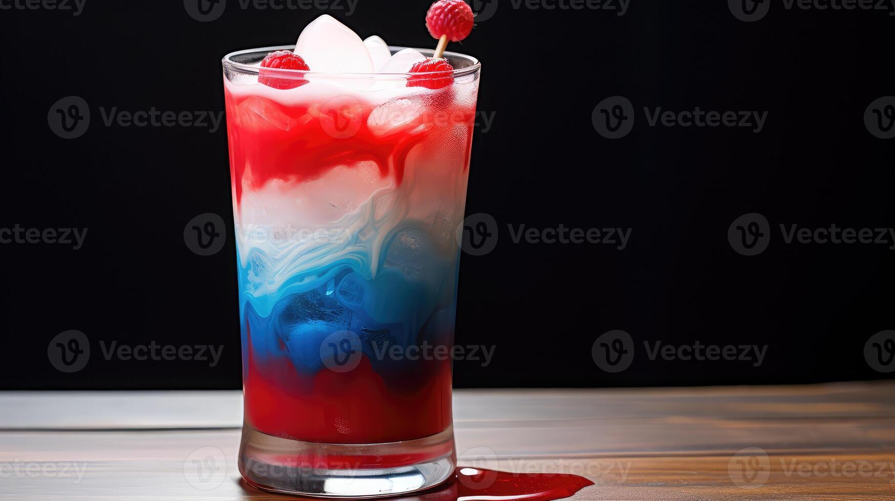 strawberry red white and blue drink photo