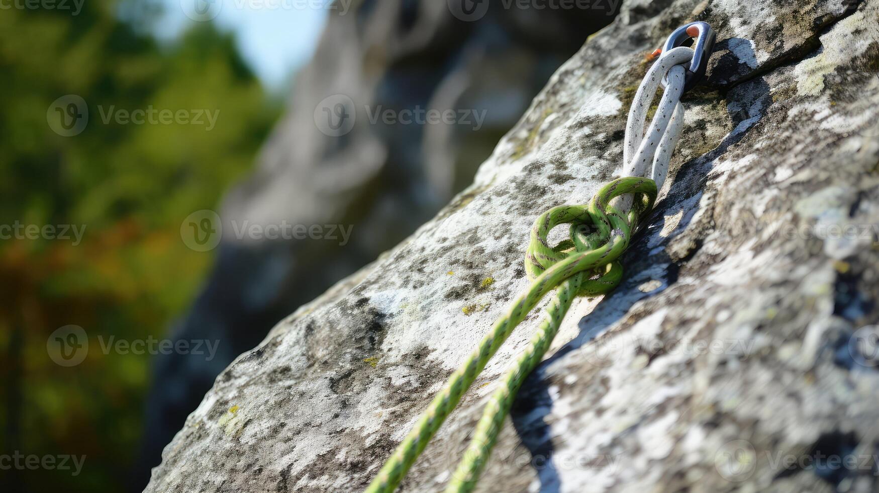 rock white rope photo