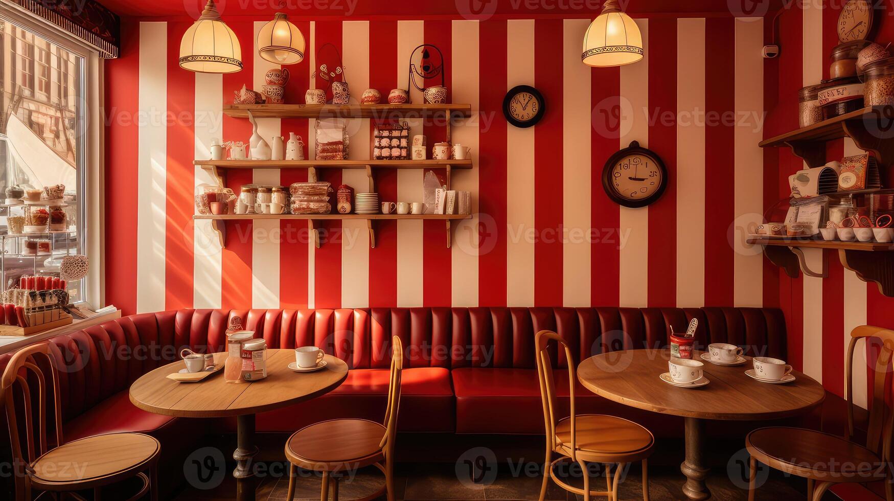 quaint red and white striped background photo