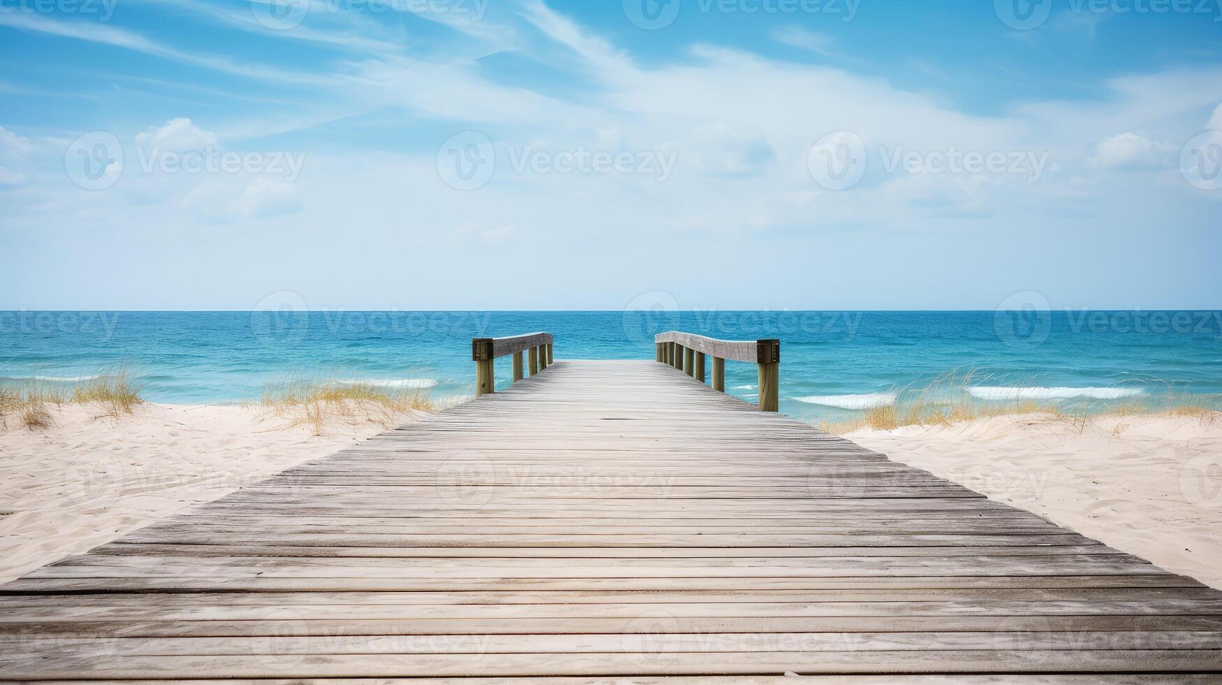 ocean background and wood photo