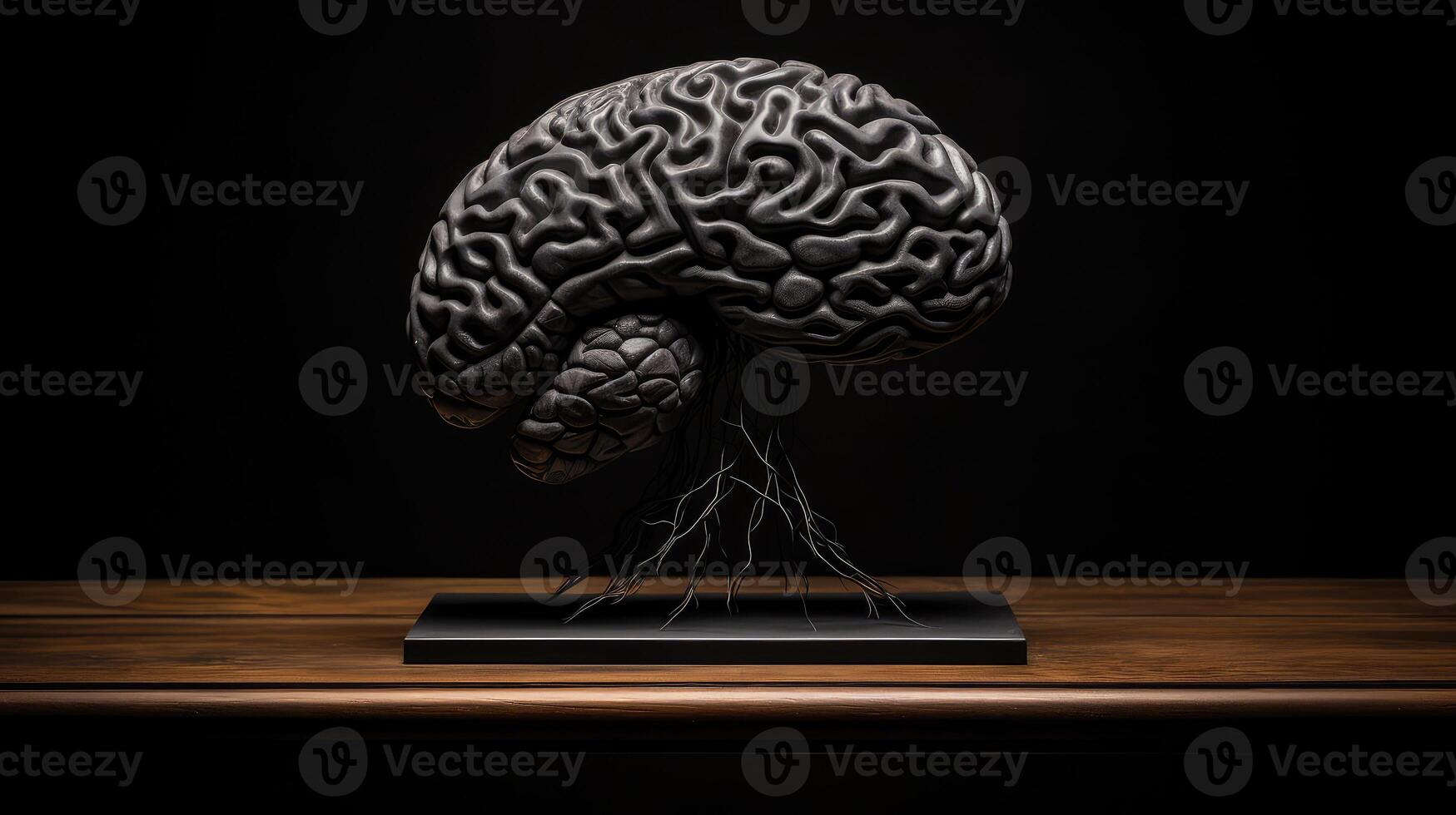 monochrome brain black photo