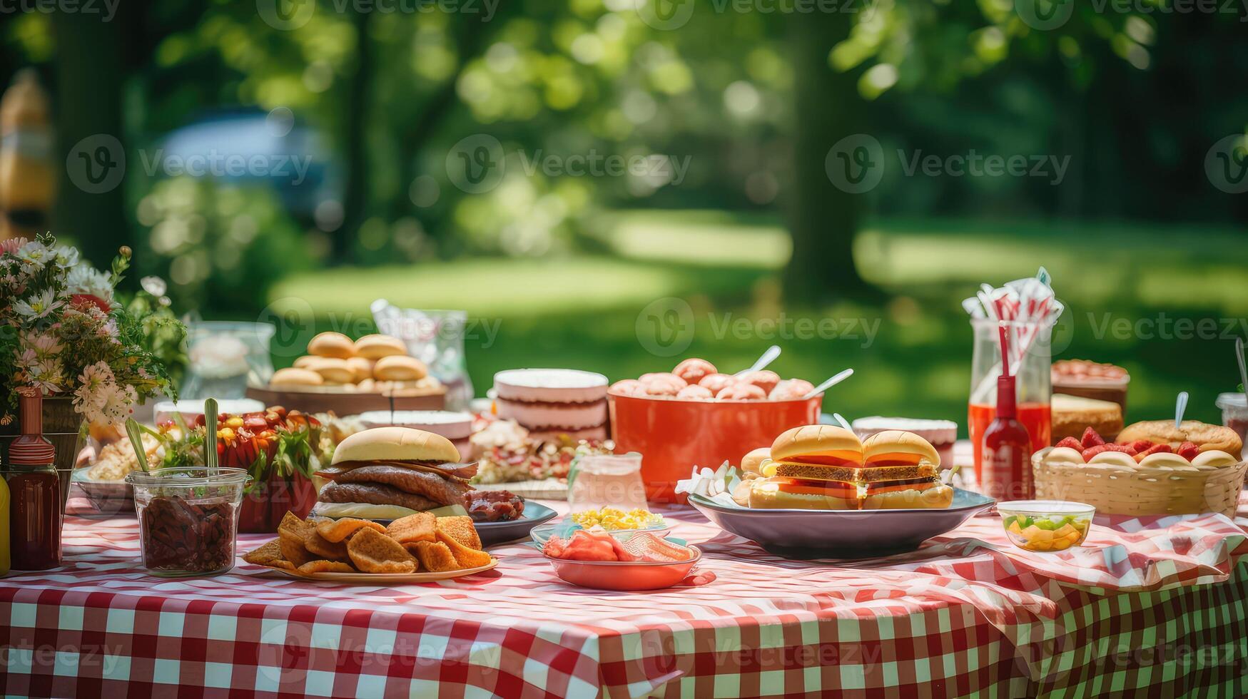 outdoor labor day table photo