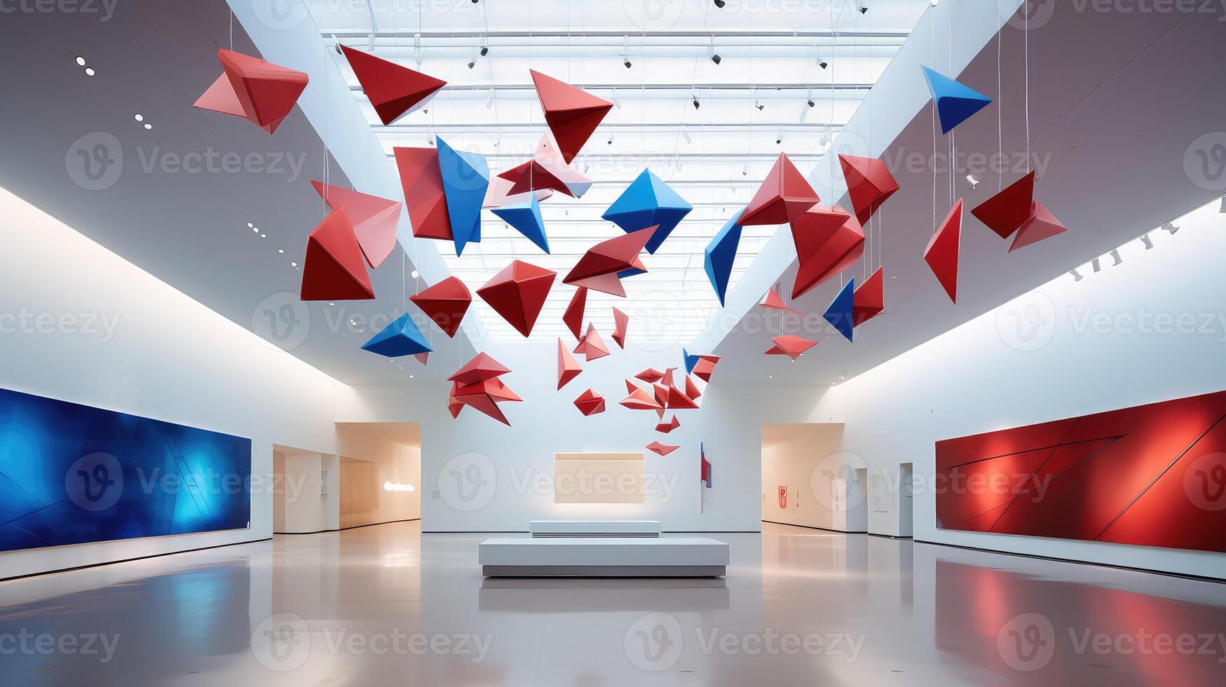 installation red blue photo