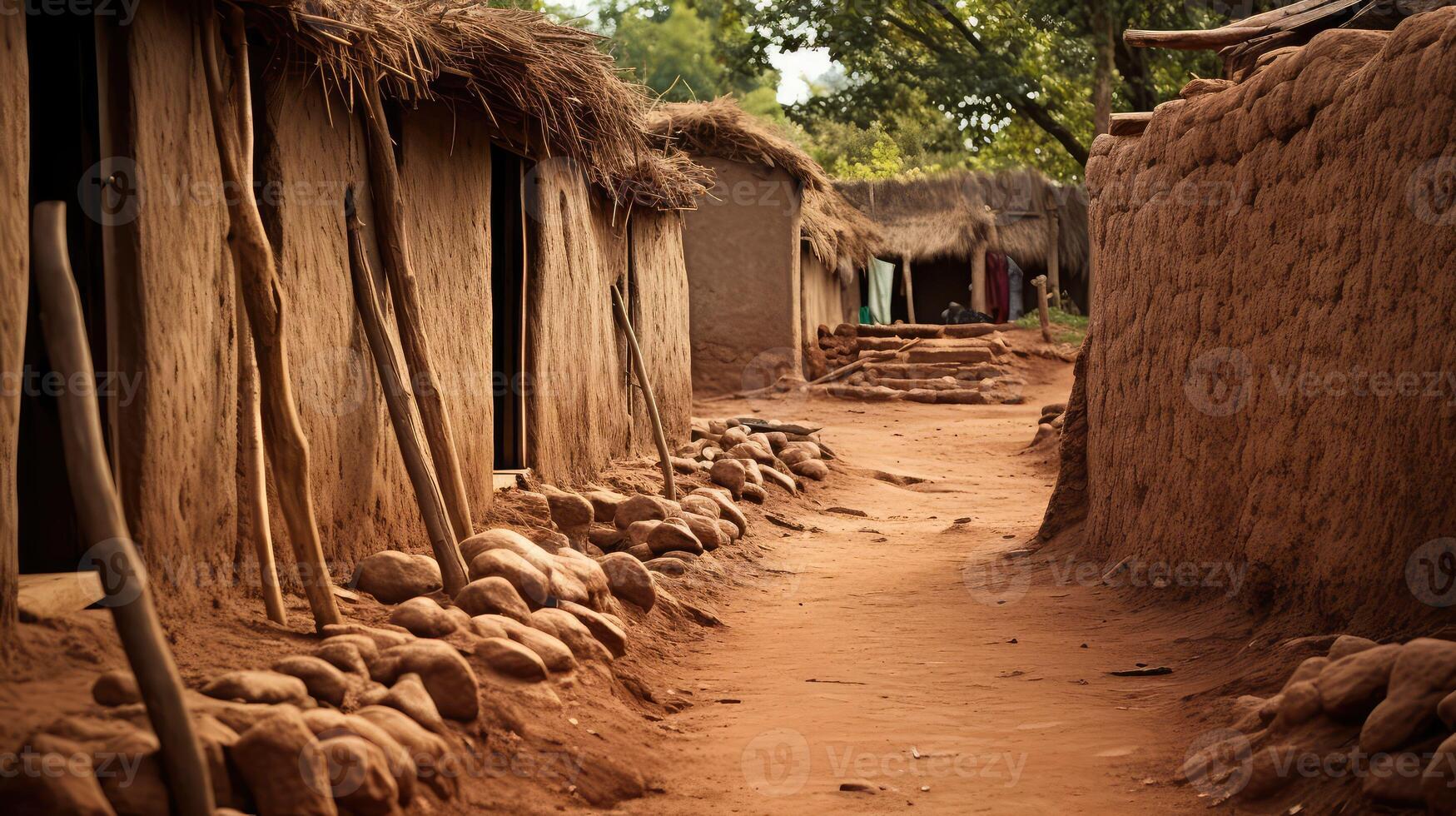 village mud wall photo