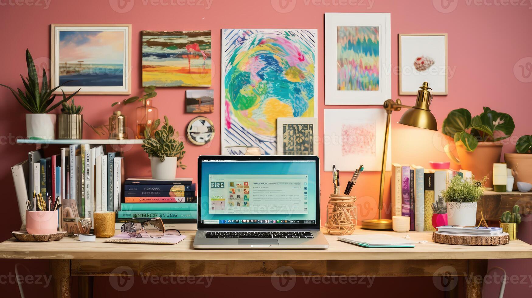 creative laptop desk home photo
