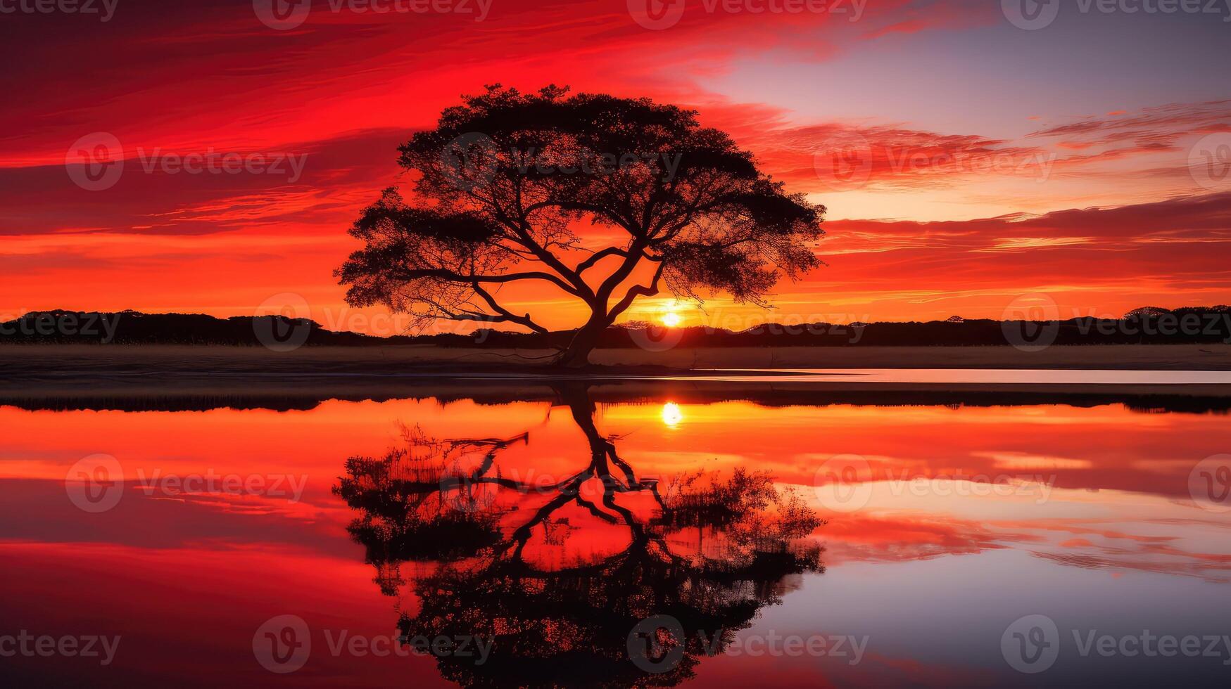 serene red water photo