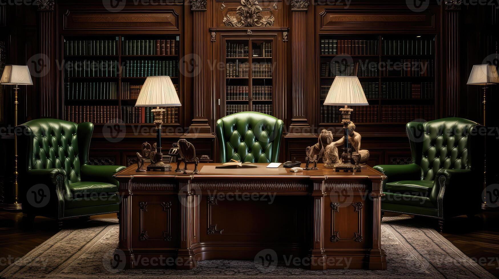 paneling wood luxury office photo