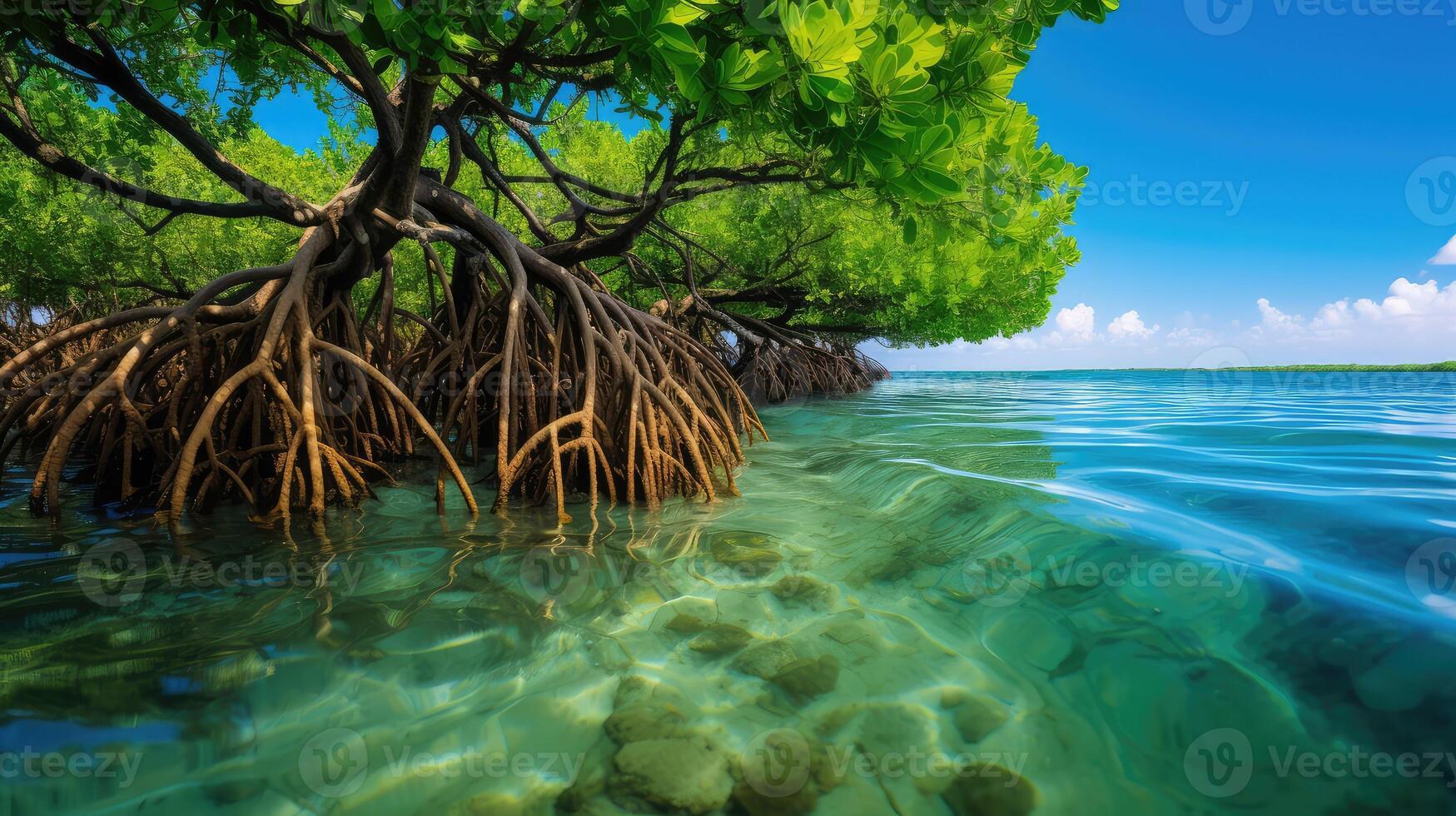 shoreline group of trees photo