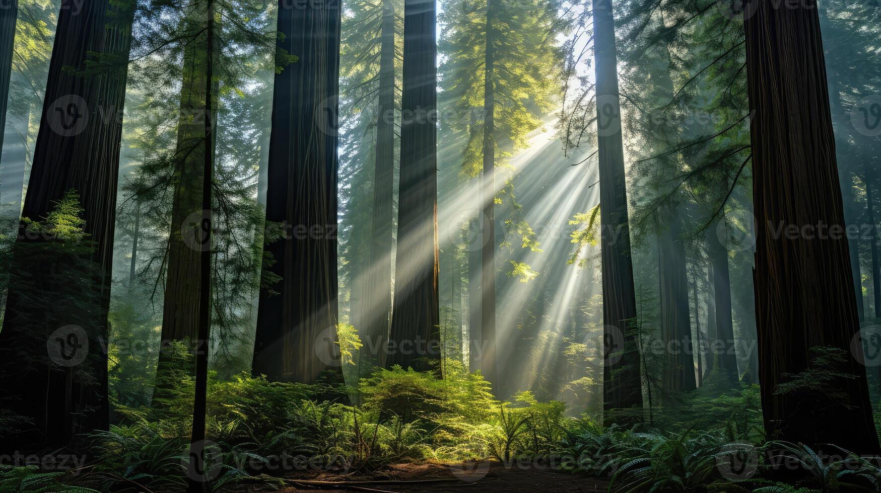 serene ancient trees photo