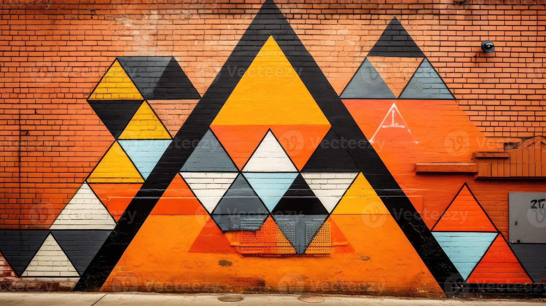 vibrant orange triangle photo