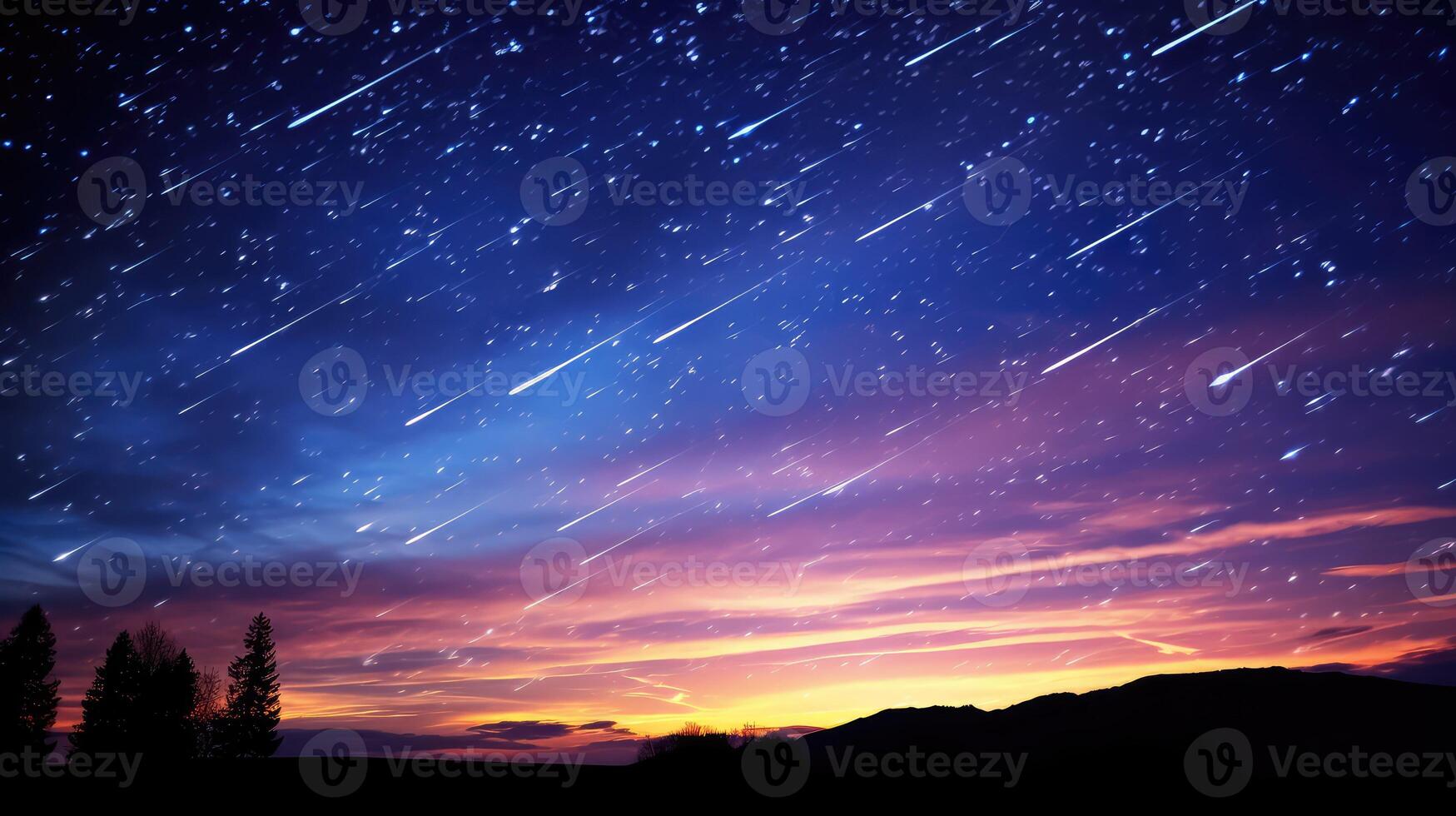 night shooting star transparent photo