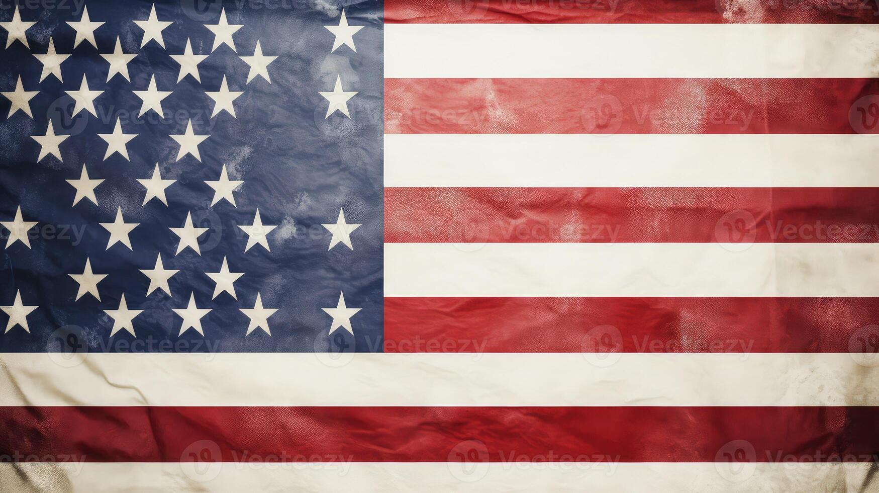textured american flag on white background photo