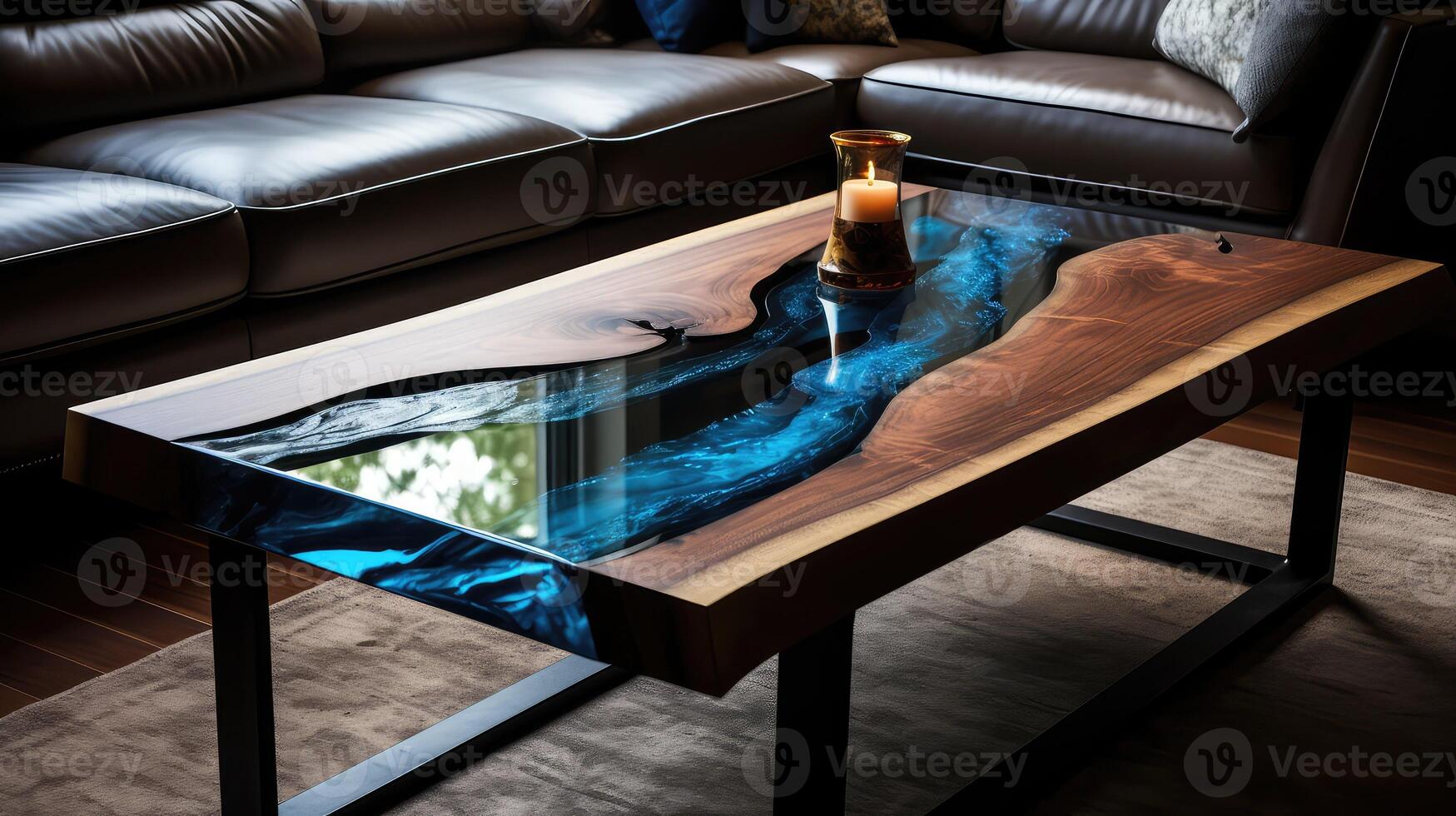 walnut epoxy tables photo