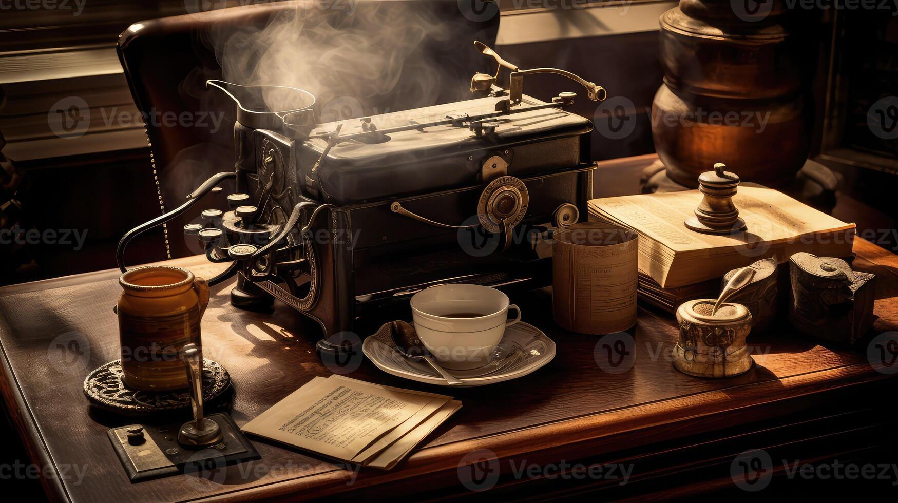 nostalgic coffee cigar photo