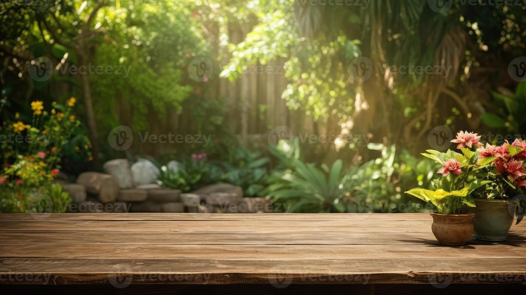 outdoor empty table top photo