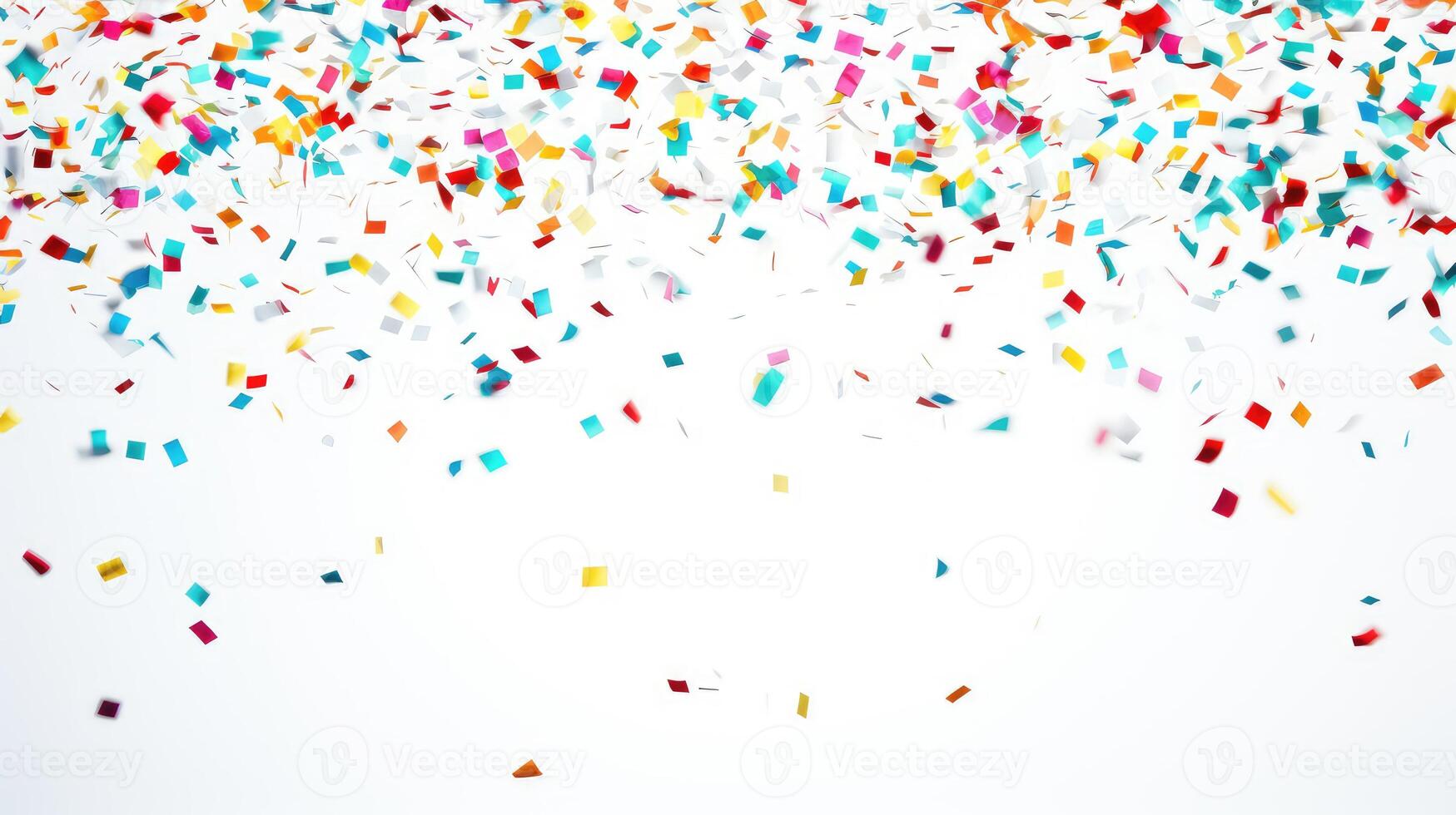 excitement white with confetti background photo