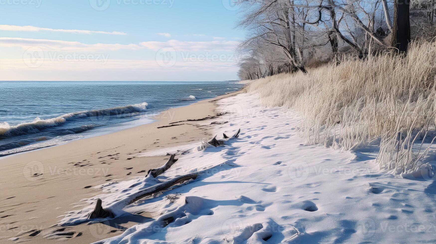 beachfront coastal winter photo
