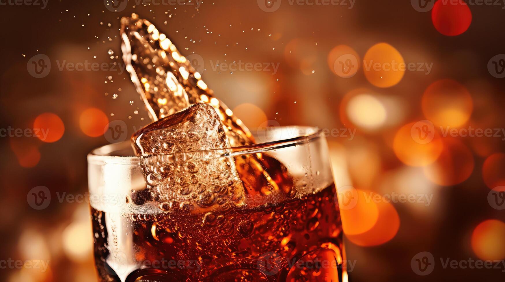 classic bubble soda drink background photo