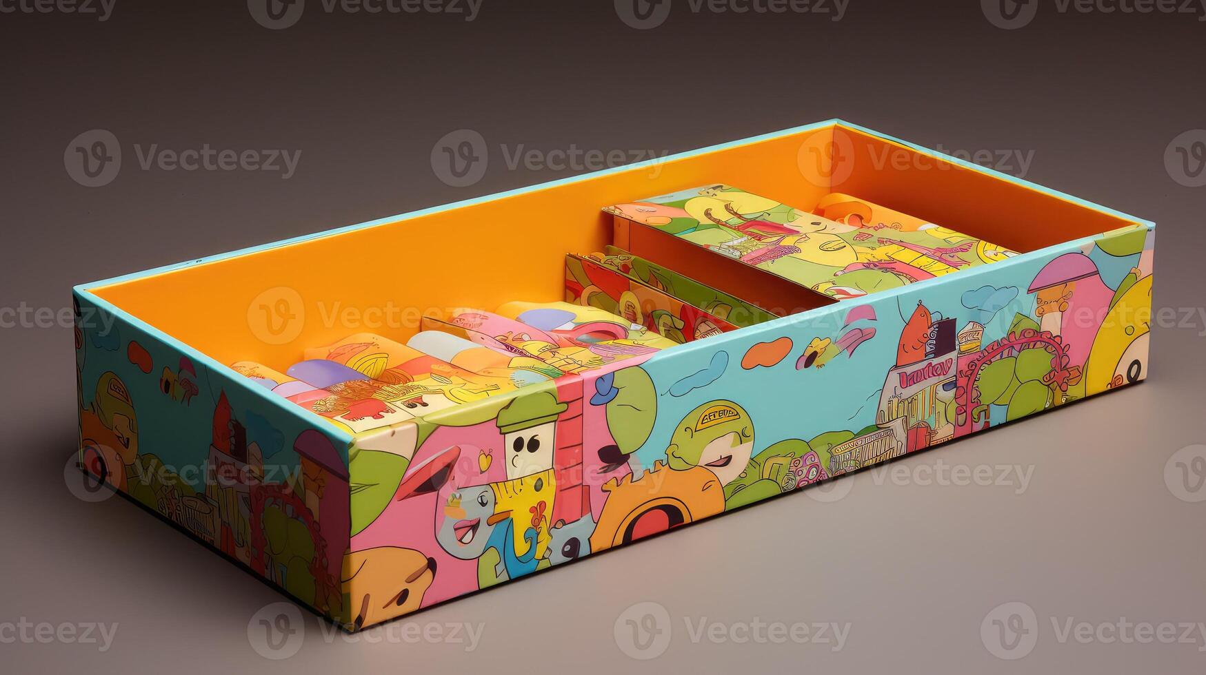 colorful slide box packaging photo