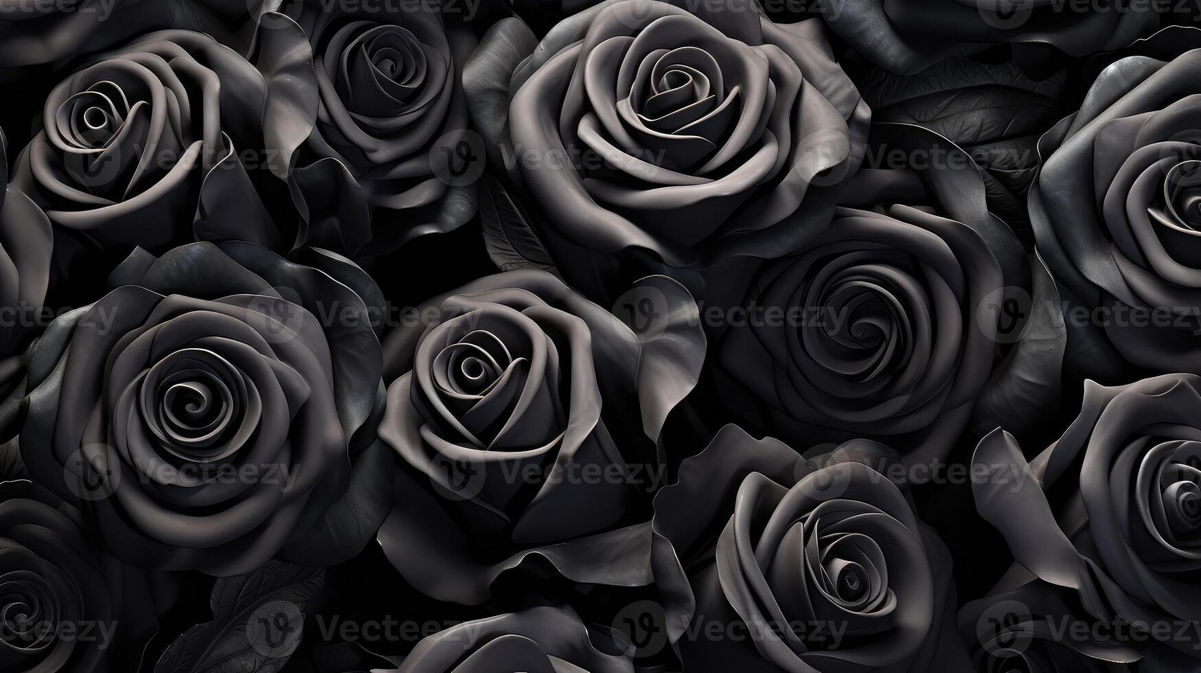 dark black floral seamless photo