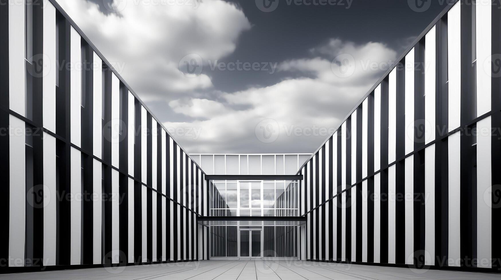modern black white stripes photo