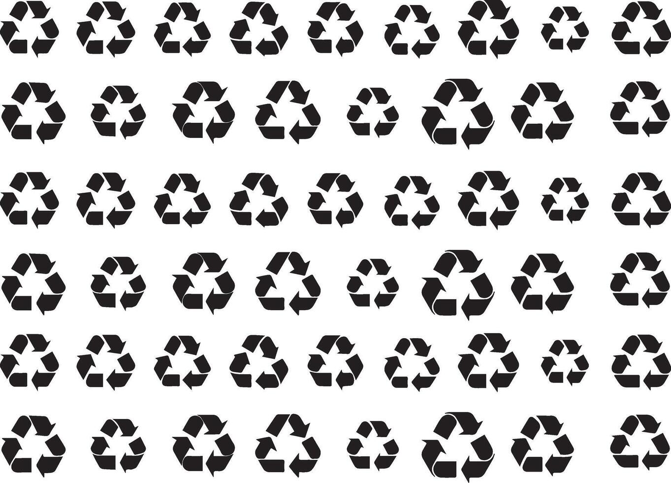 a pattern of recycling symbols on a white background vector