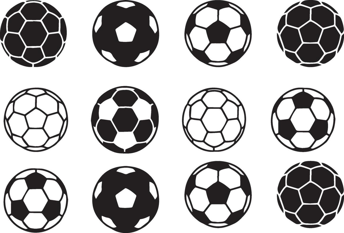 balls in various shapes and sizes vector