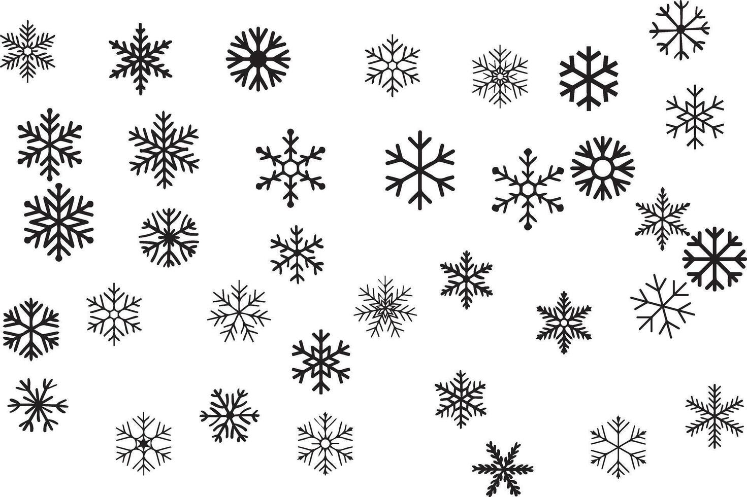 snowflakes are arranged in a pattern on a white background vector