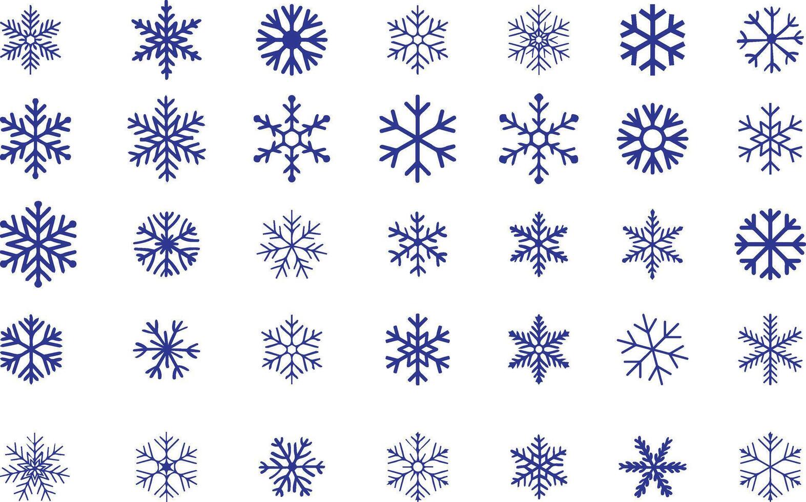 snowflakes are arranged in various patterns on a white background vector
