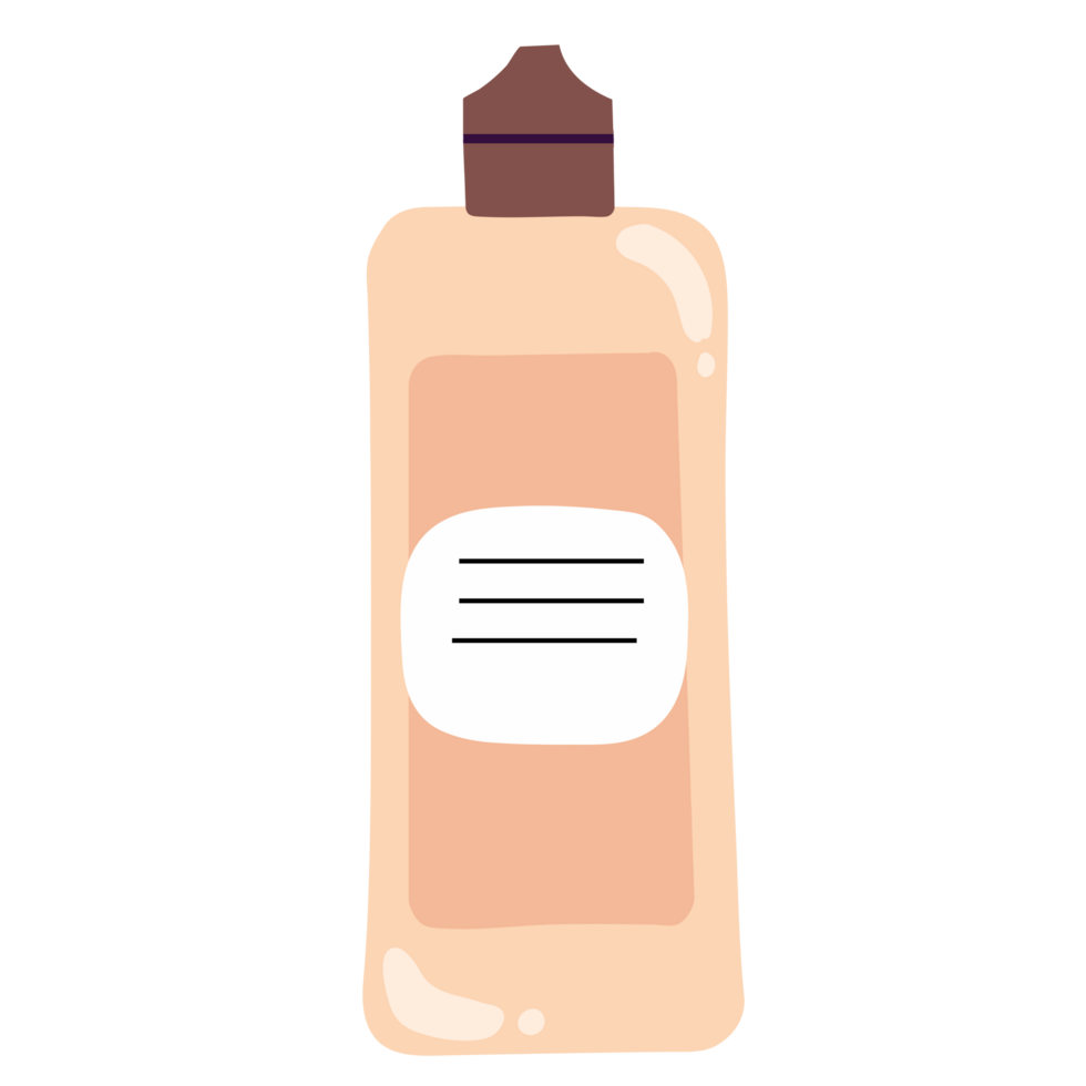 Minimalist Flat Toner Bottle Skincare Glass Bottle Packaging Clipart png