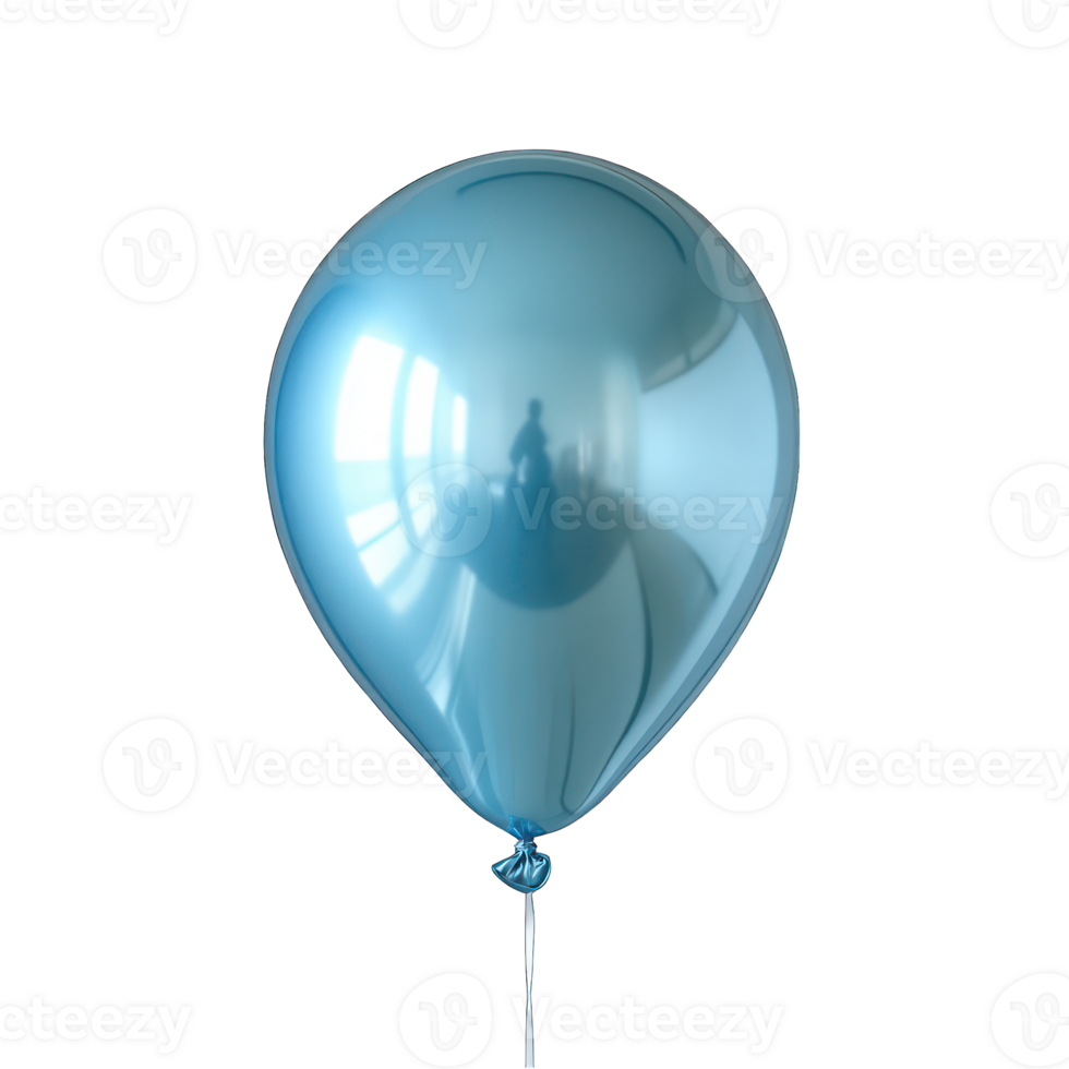 A blue balloon with a white string png
