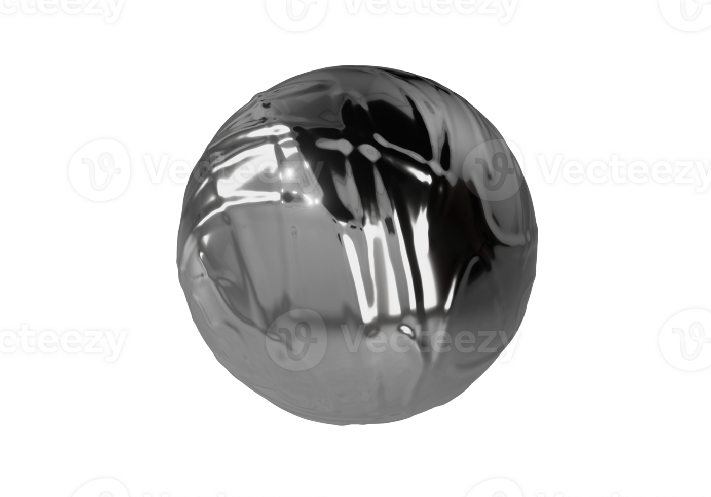 Shiny Chrome Ball on transparent Background png