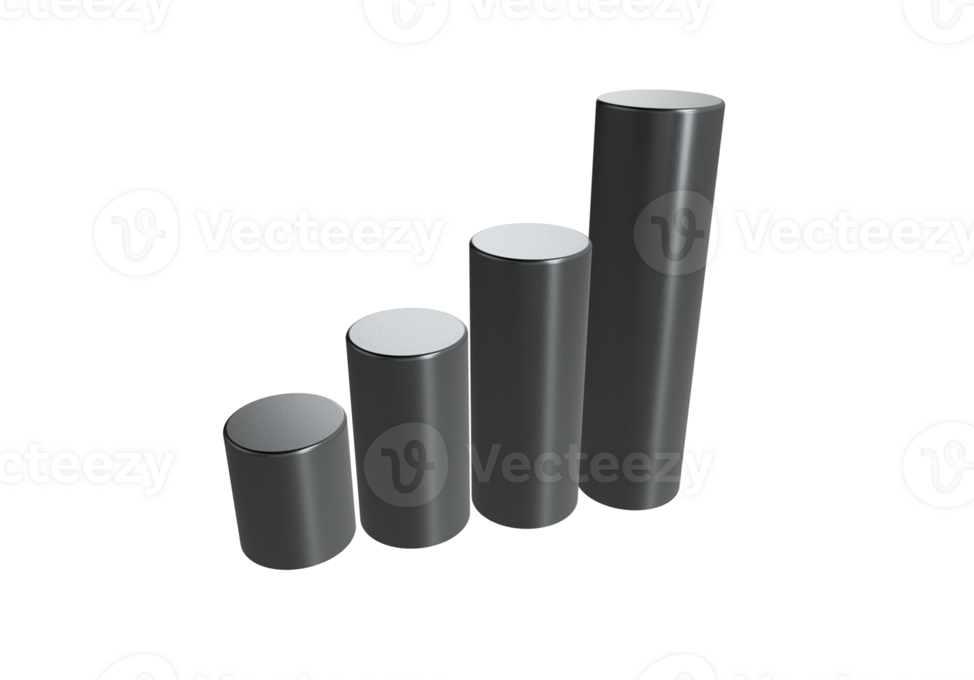 black 3d stats bars with transparent background png