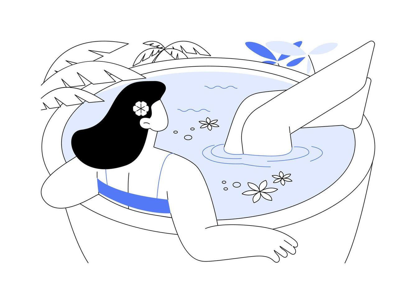Pampering heaven isolated cartoon illustrations. vector