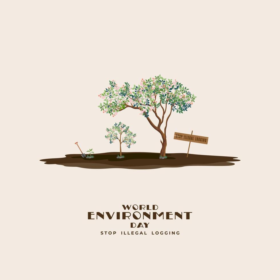 World Environment Day, Environmental Awareness, Action for a Greener Planet vector