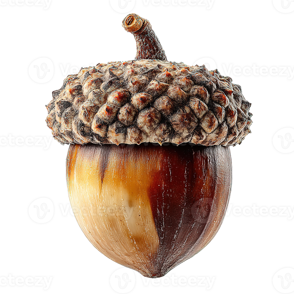 An Acorn Shown on a Transparent Background png