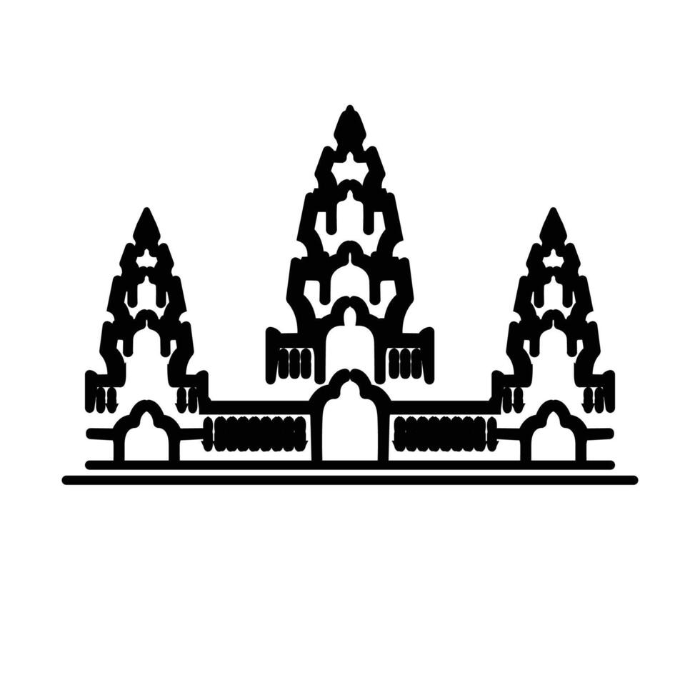 Angkor Wat Line Logo vector
