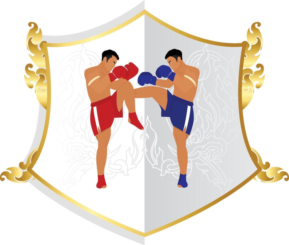 Kun Khmer Logo Boxing vector
