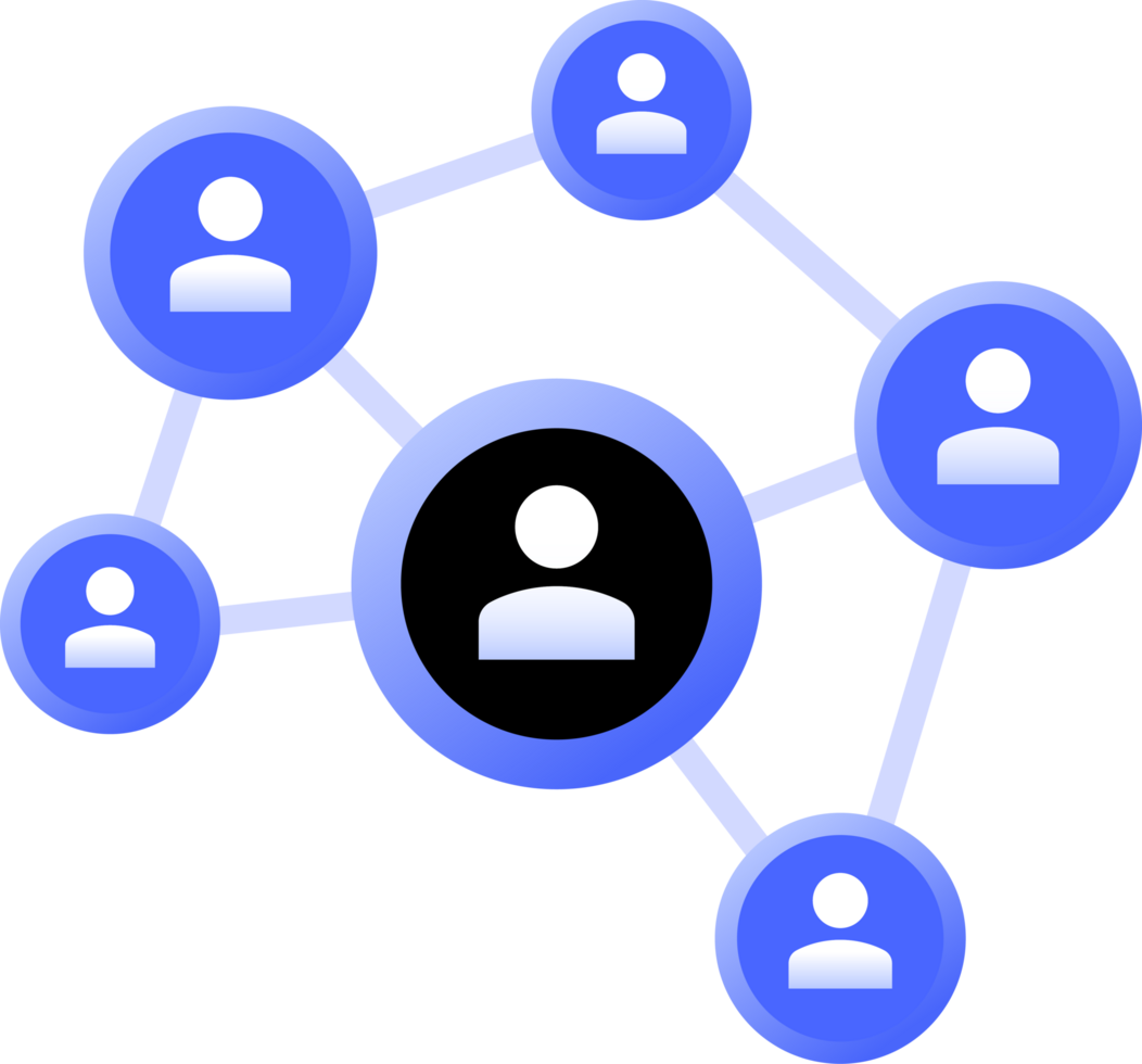 Human centric brain connection clipart png