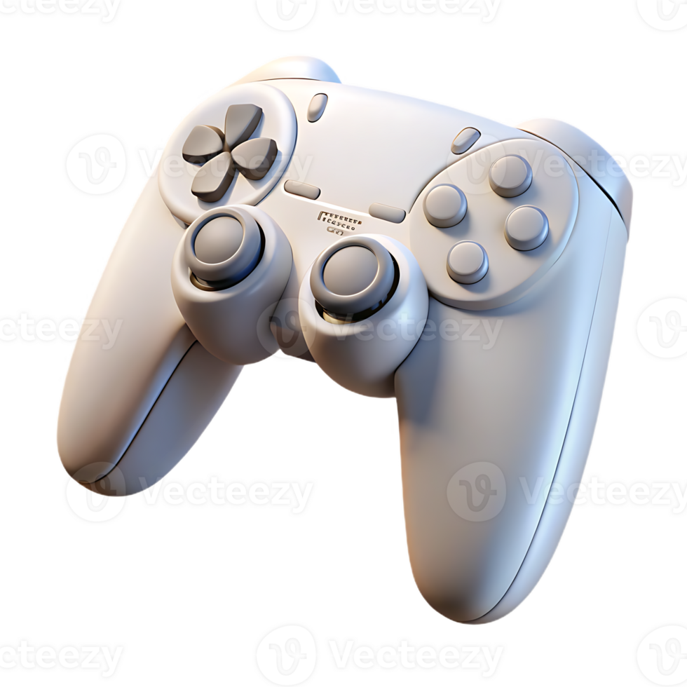 Sleek white gamepad controller for modern gaming experience design png