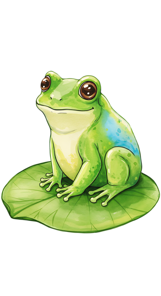 Frog on a leaf png