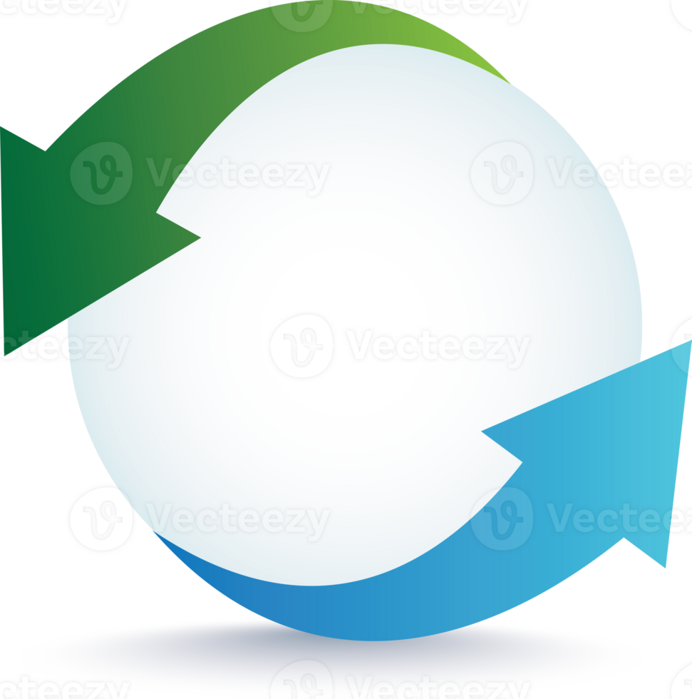 Circular Arrows Flowin Around a Sphere png