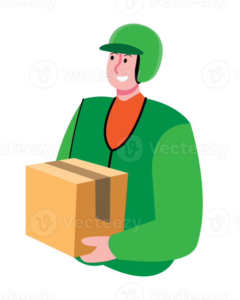 Delivery Courier with Package png