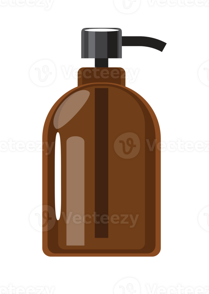 Brown Soap Dispenser Bottle Illustration png