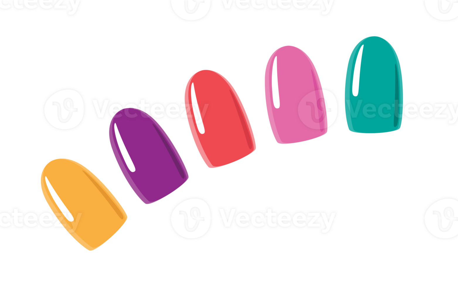 Colorful Nail Polish Samples png