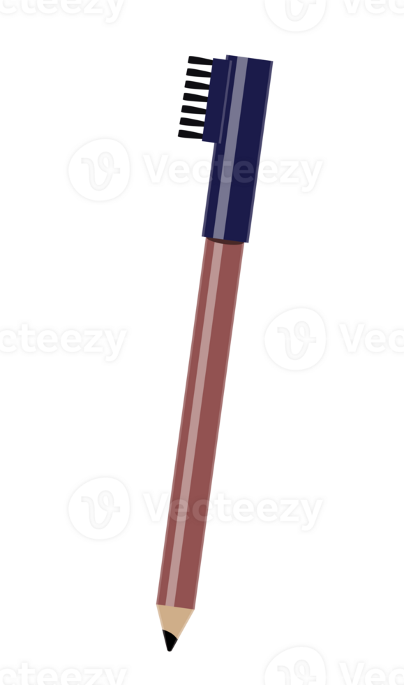 Illustration of an Eyebrow Pencil with Brush png