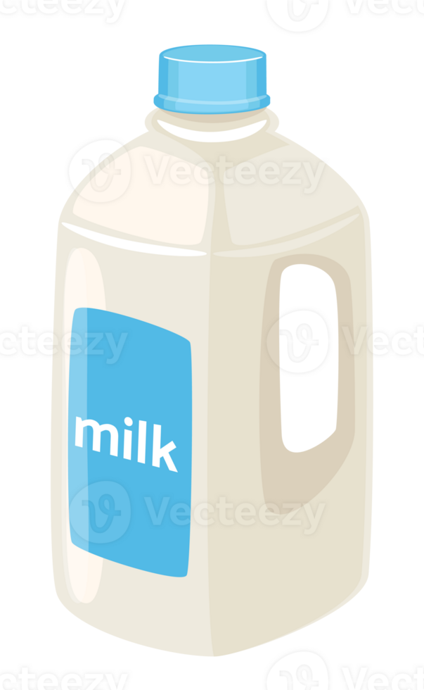 Cartoon Illustration of Milk Container png