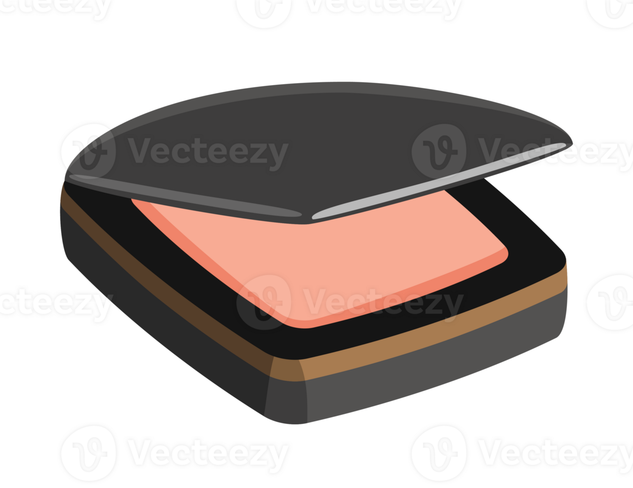 Illustration of Open Blush Makeup Compact png
