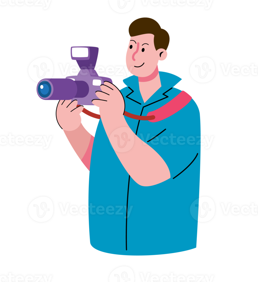 Photographer Holding Camera png