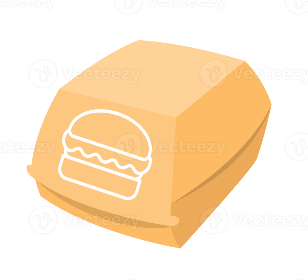 Burger in Takeaway Box png